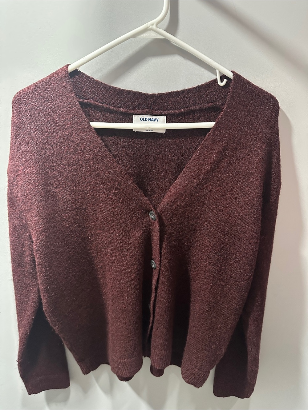 Old Navy Women's Button-Front V-Neck Cardigan - Burgundy